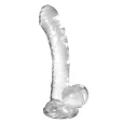 Hudini realistické dildo s přísavkou 18 cm transparentní