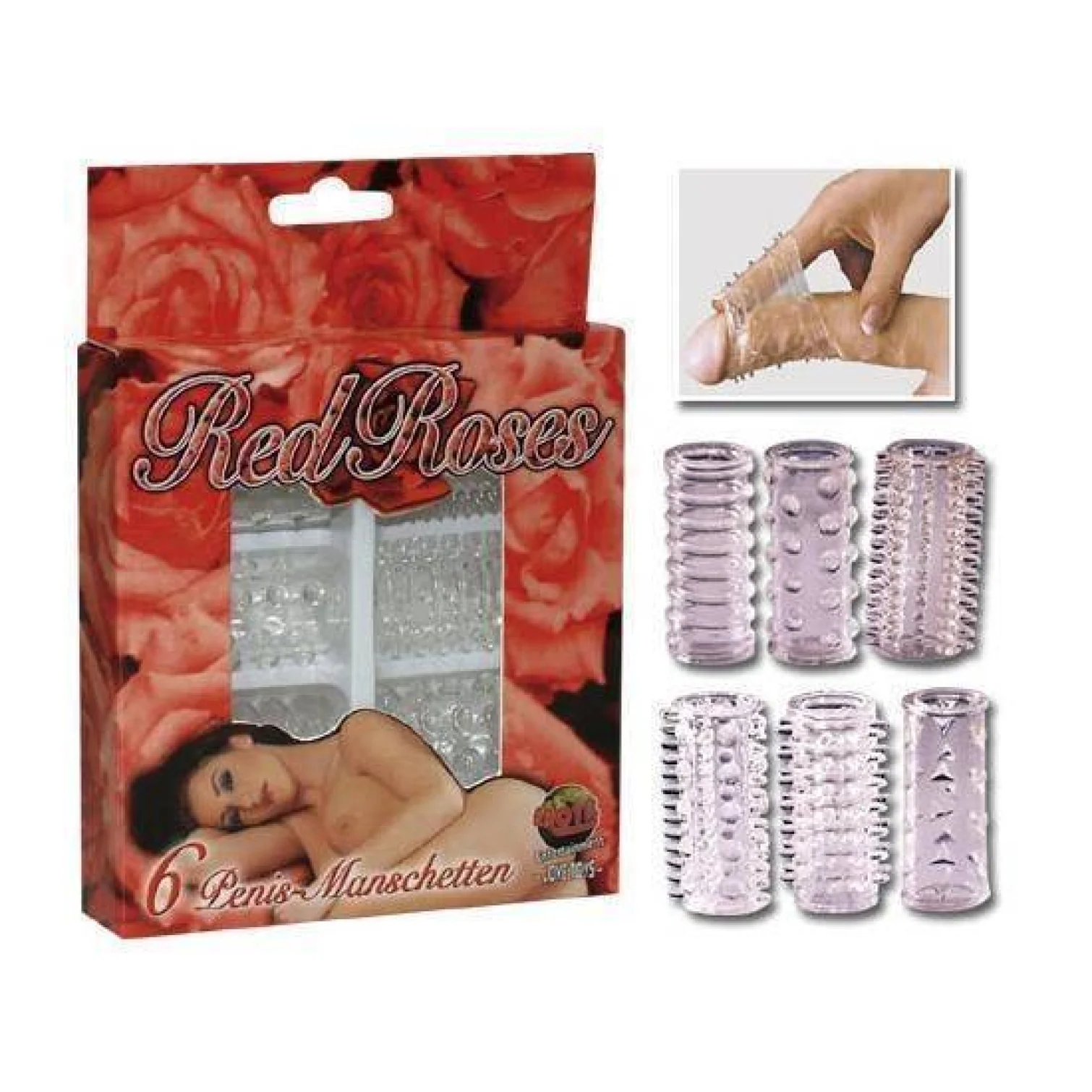 Red Roses Sada elastomerových návlekov 6 ks