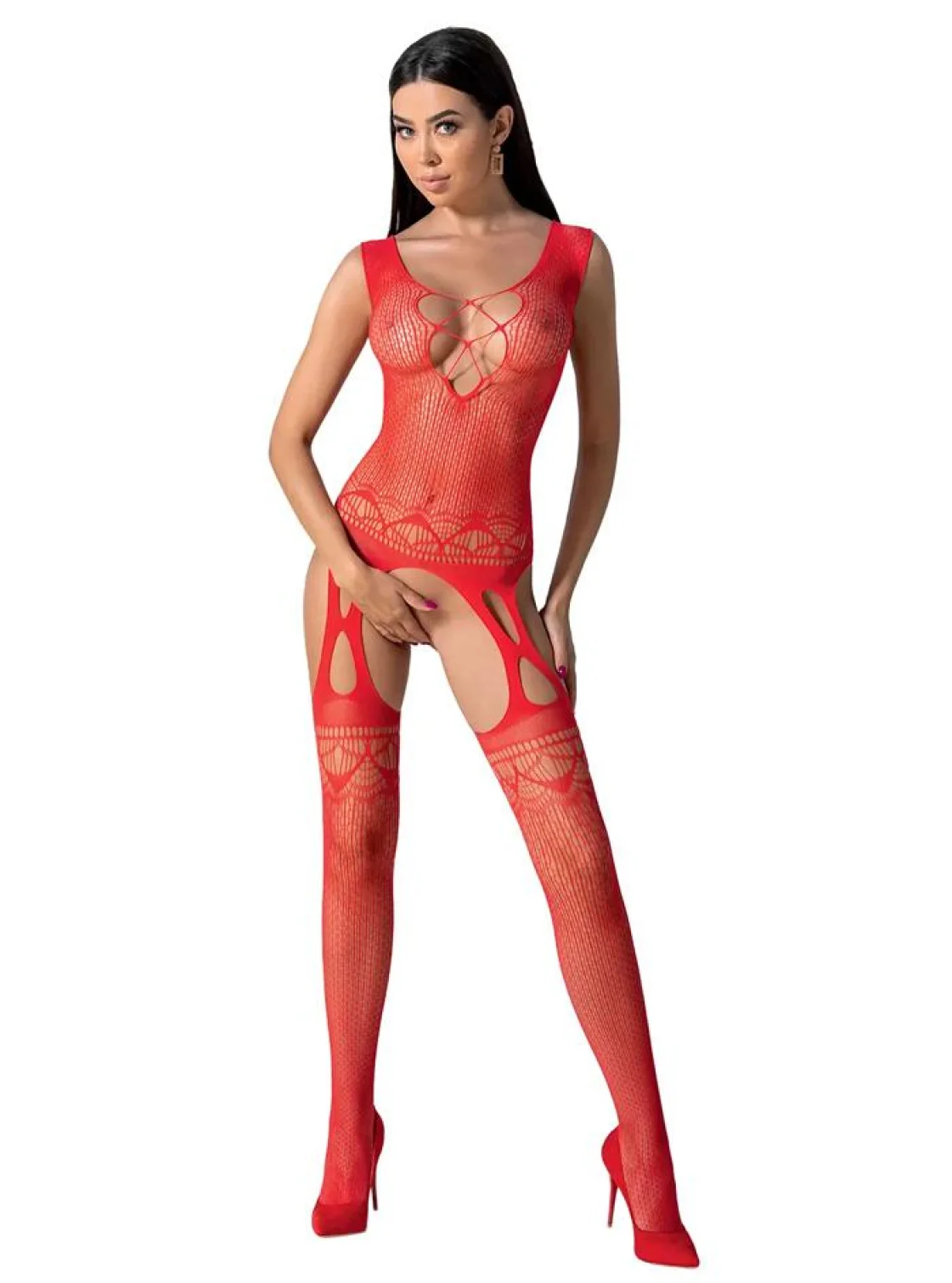 Passion bodystocking BS099 červený