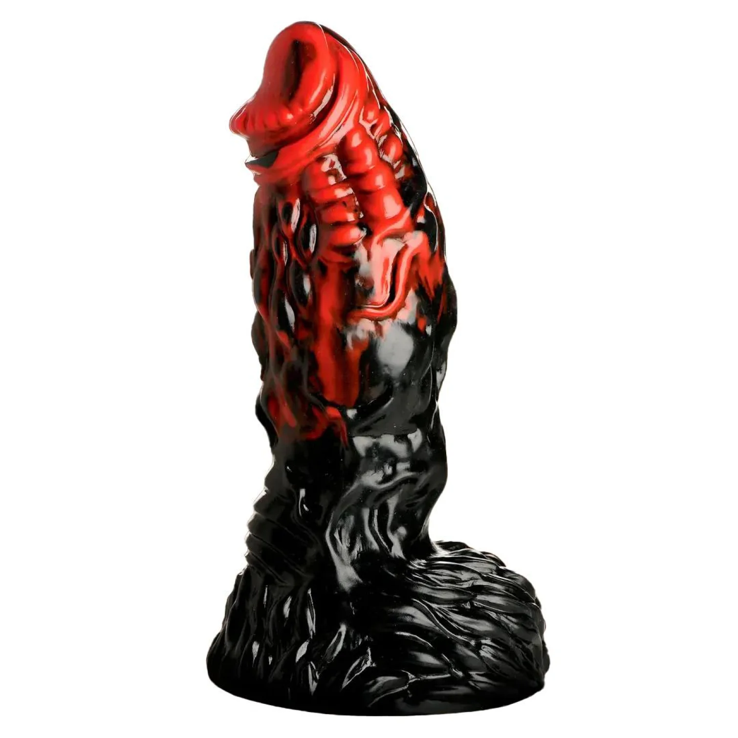 XF Brands - Vulcan - Silicone Dildo - Black/Red