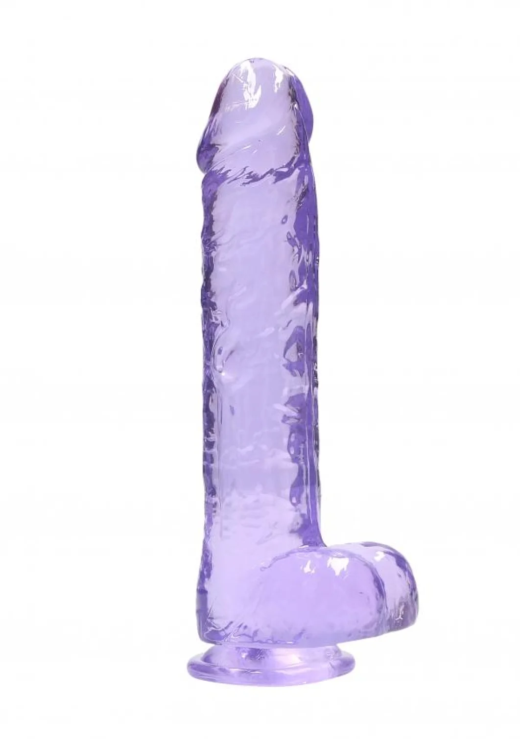 Realrock gélové dildo s prísavkou 22 cm fialové