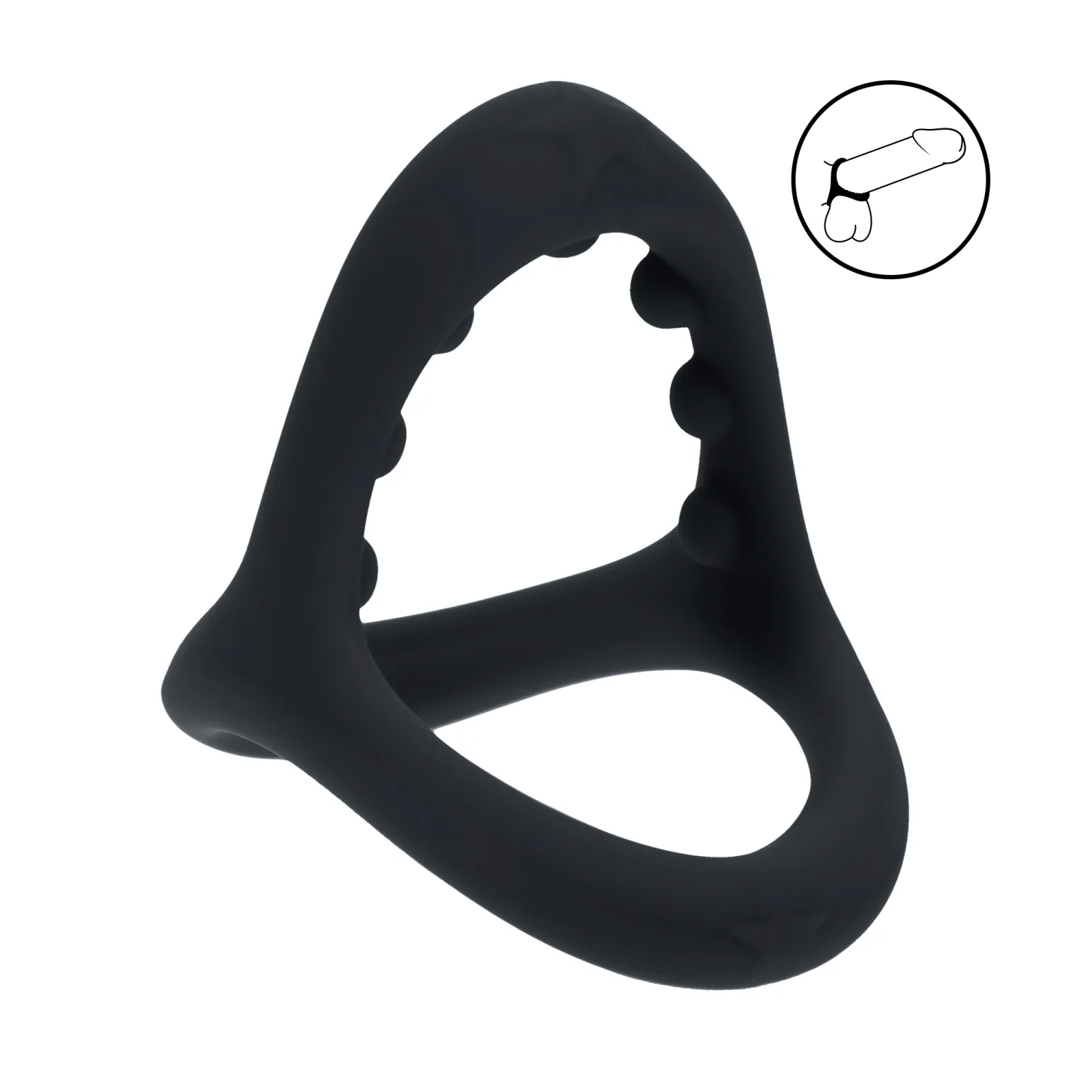 Levelz Soft Bead Grip erekčný krúžok čierny