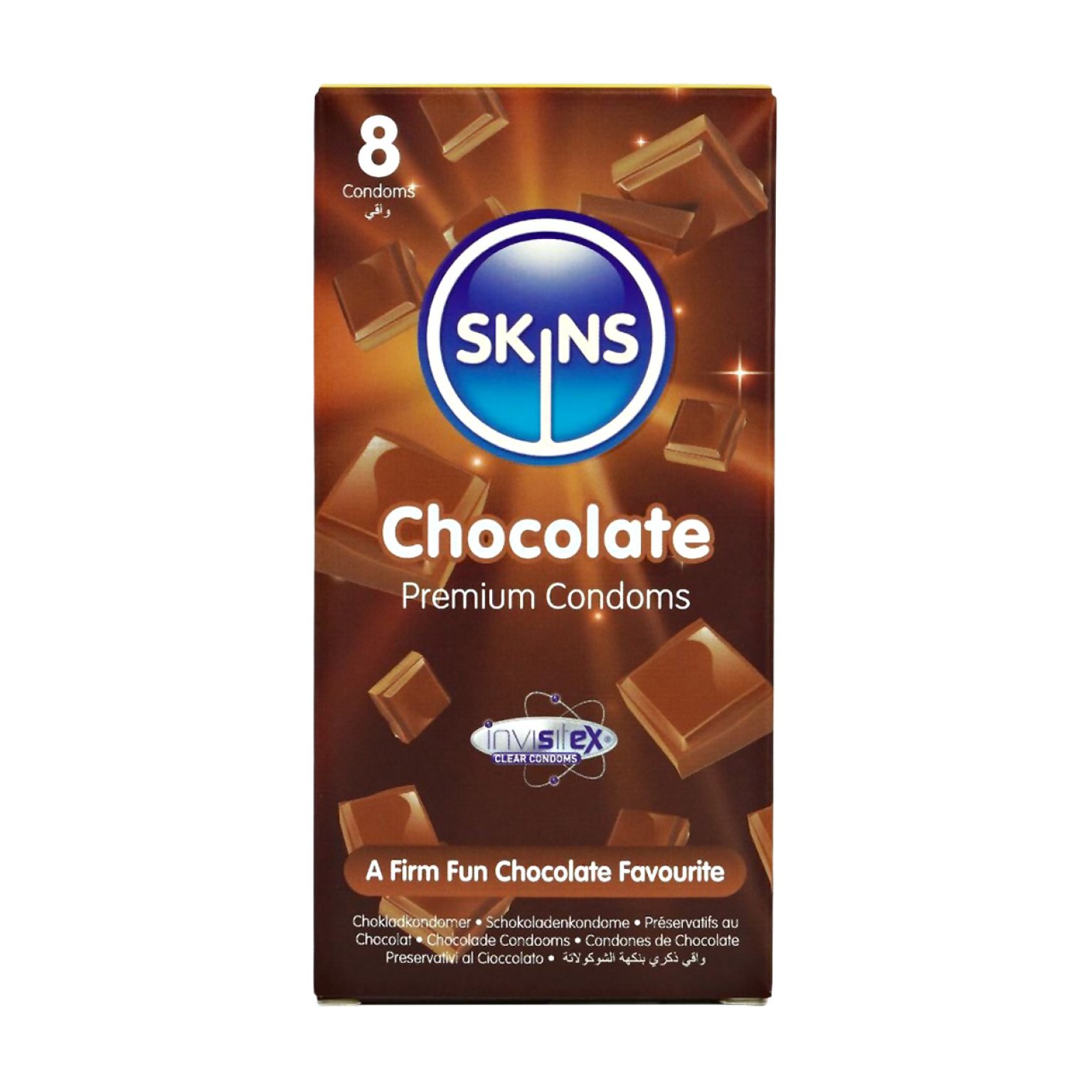 SKINS kondómy Chocolate 8 ks