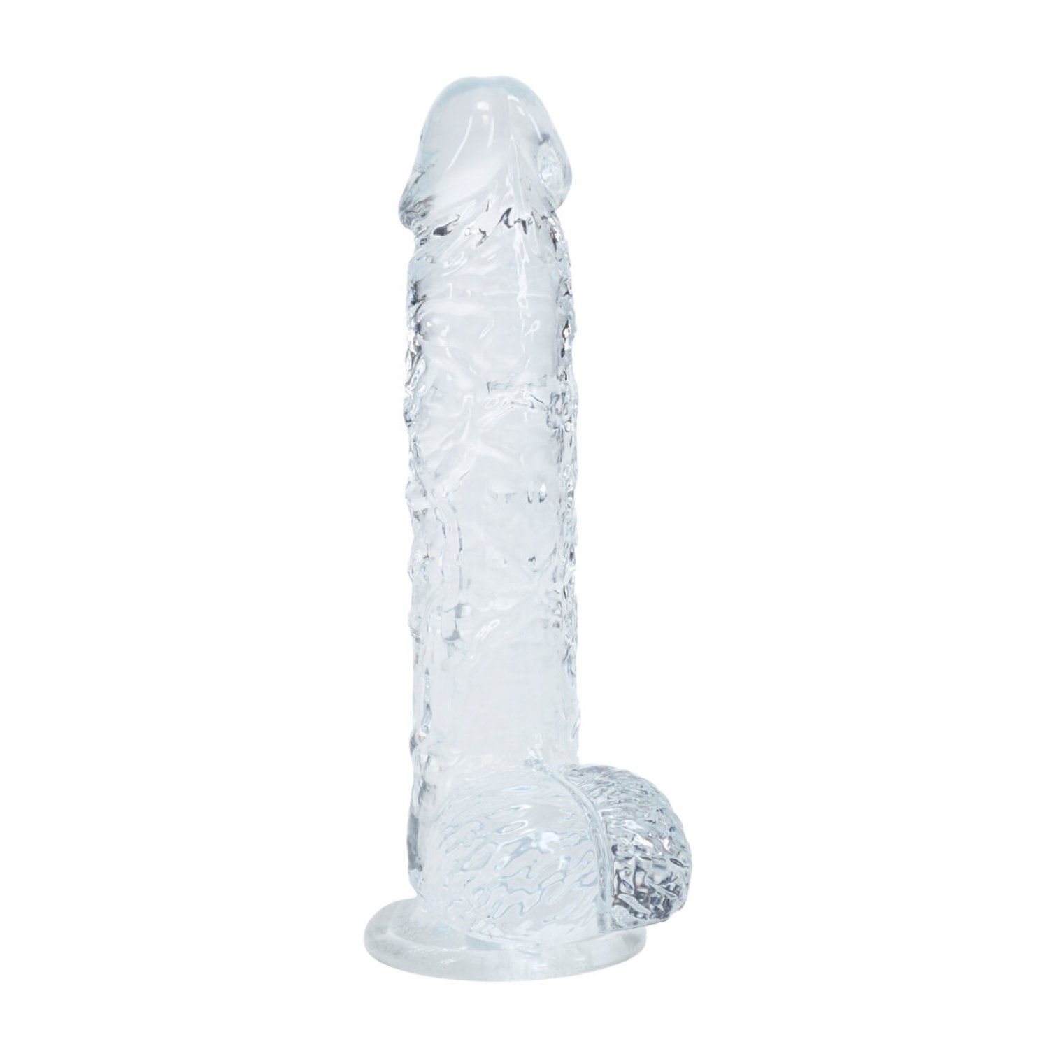 Realrock gélové dildo s prísavkou 14,5 cm transparentné