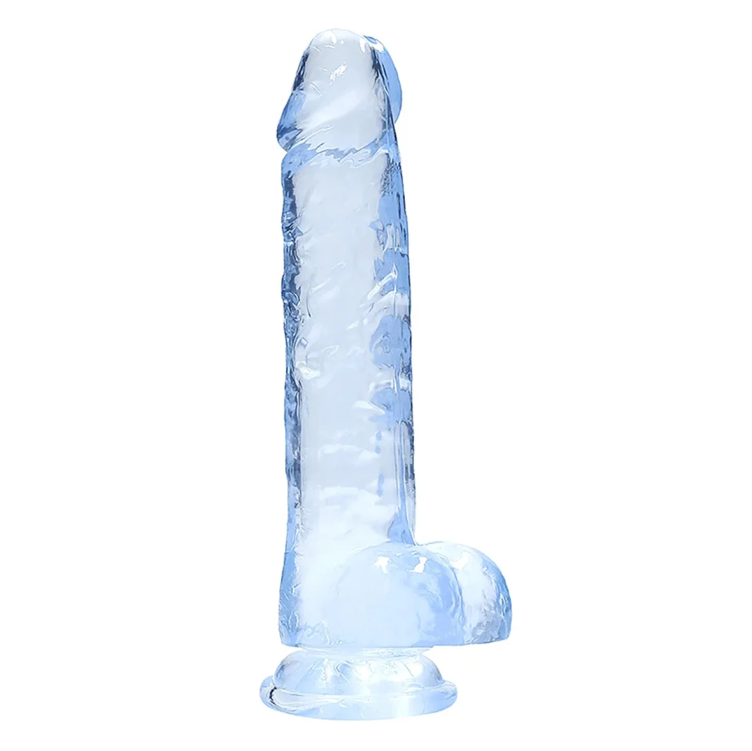 Realrock gelové dildo s přísavkou 21,5 cm modré