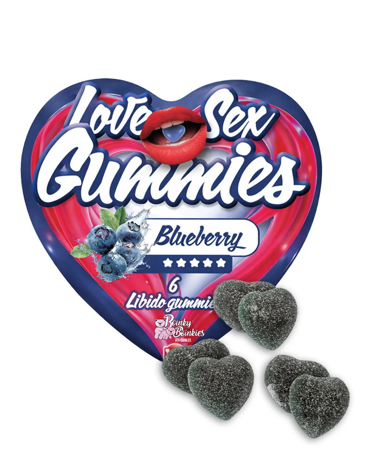 Love Sex Gummies - Blueberry 6 ks (doplněk stravy)