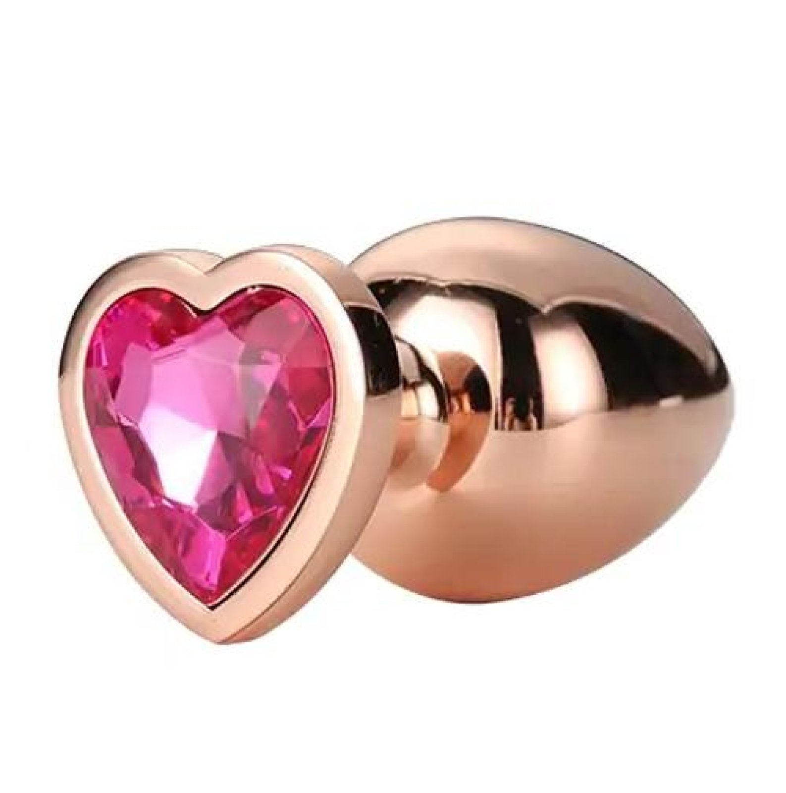 Gleaming Love análny kolík rosegold ružové srdce S