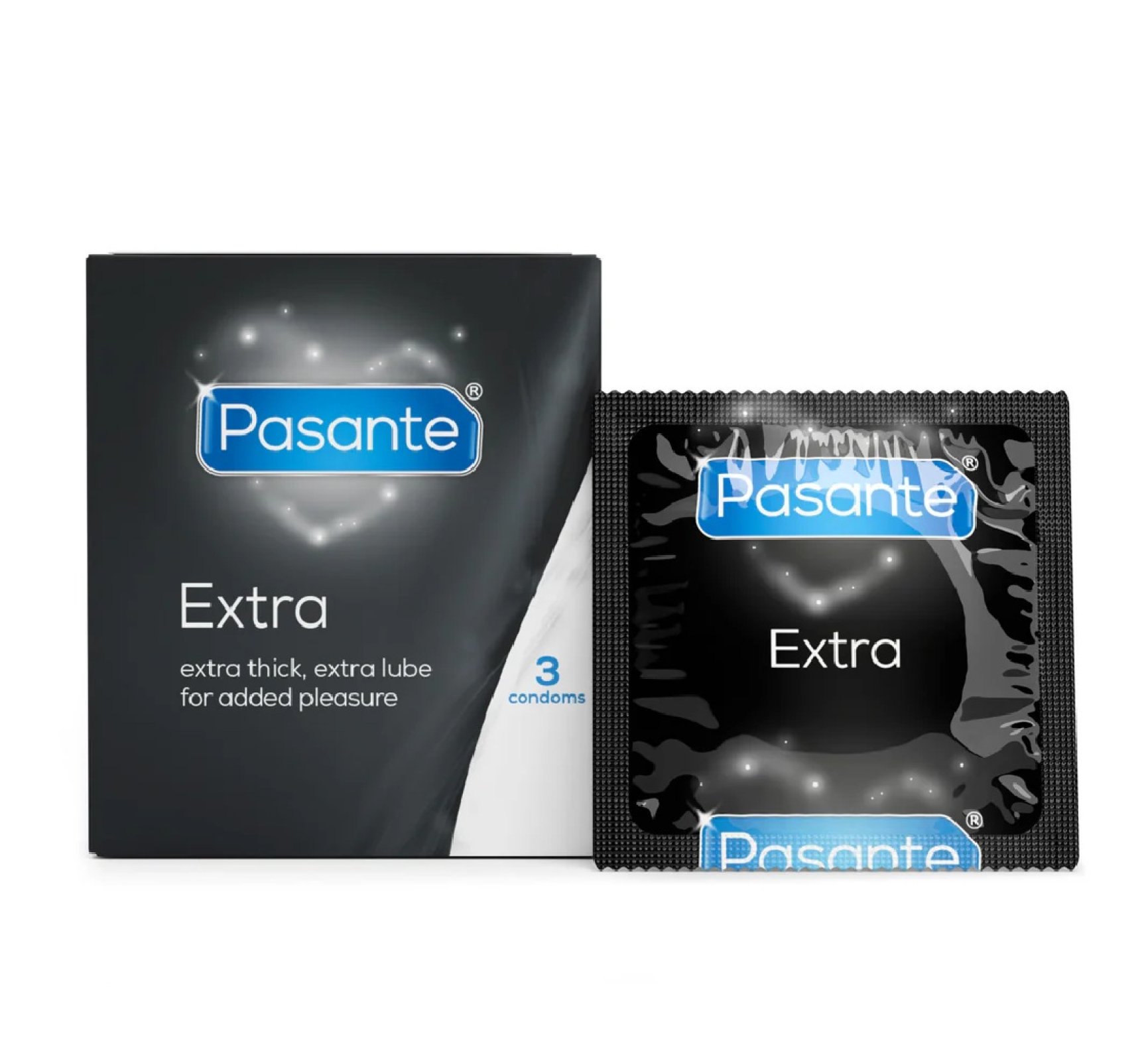 Pasante zosilnené kondómy Extra 3 ks