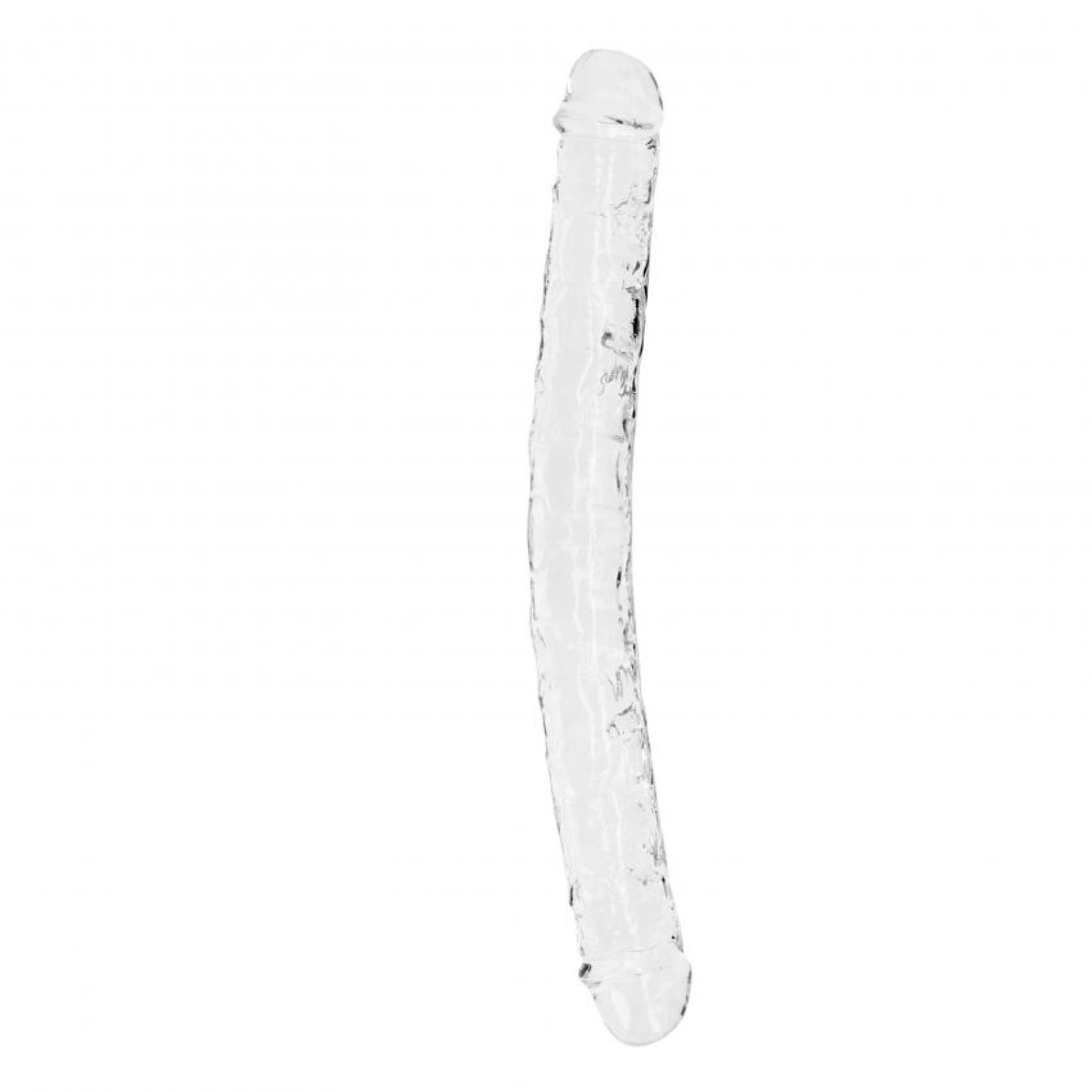 Realrock Obojstranné dildo 34 cm - transparentné