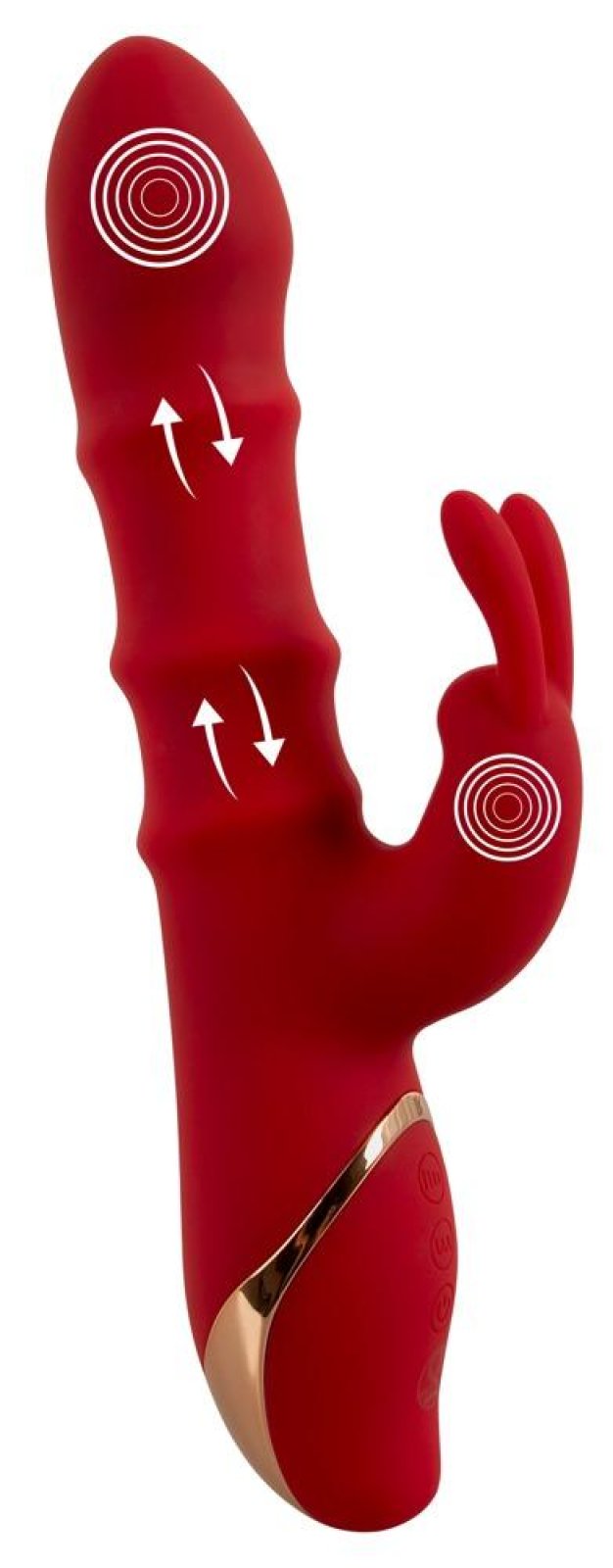 You2toys Rabbit vibrátor s 3 pohyblivými prstencami