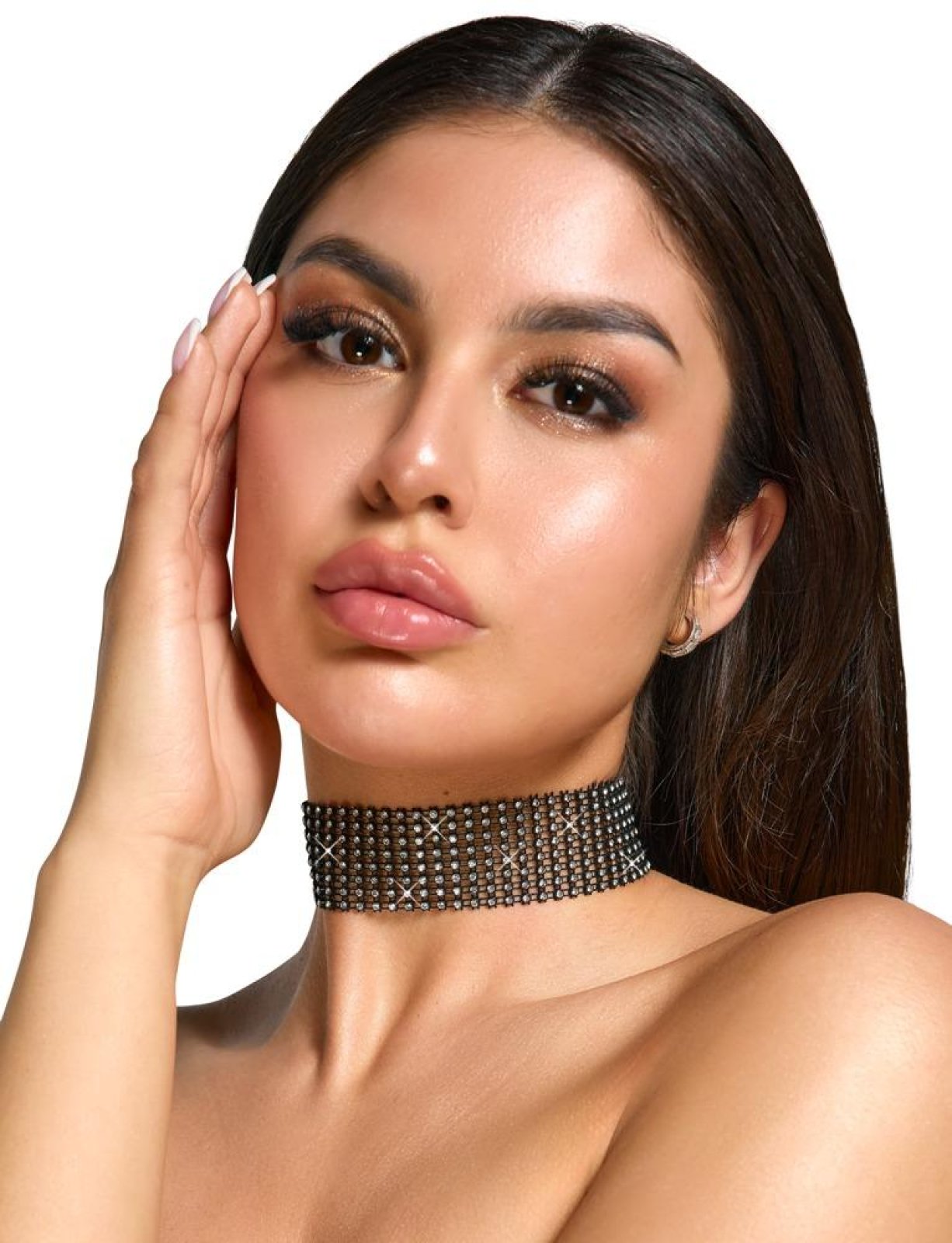 Cottelli Accessoires Choker - obojok z kamienkov