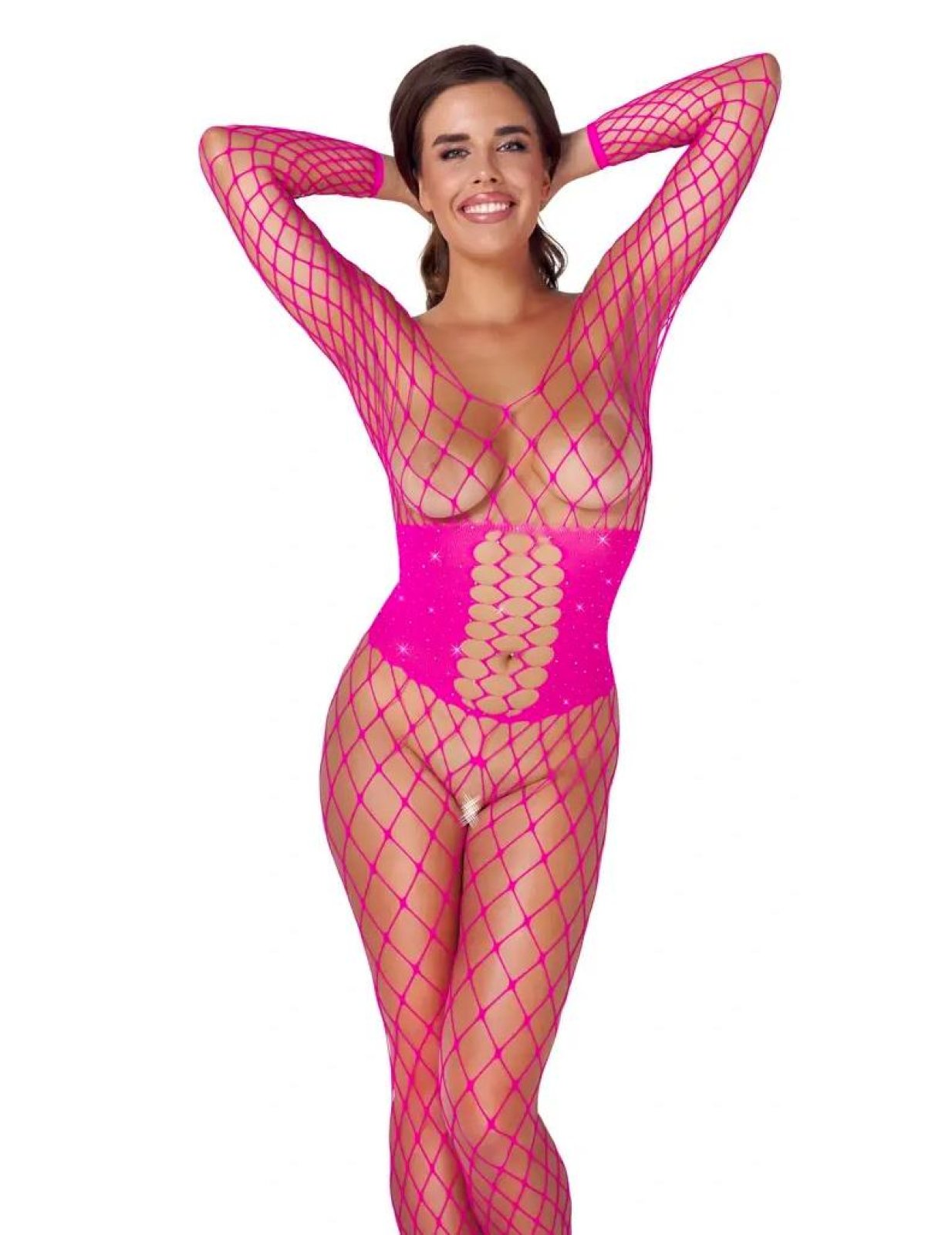 Fantasy by Cottelli Sieťovaný bodystocking