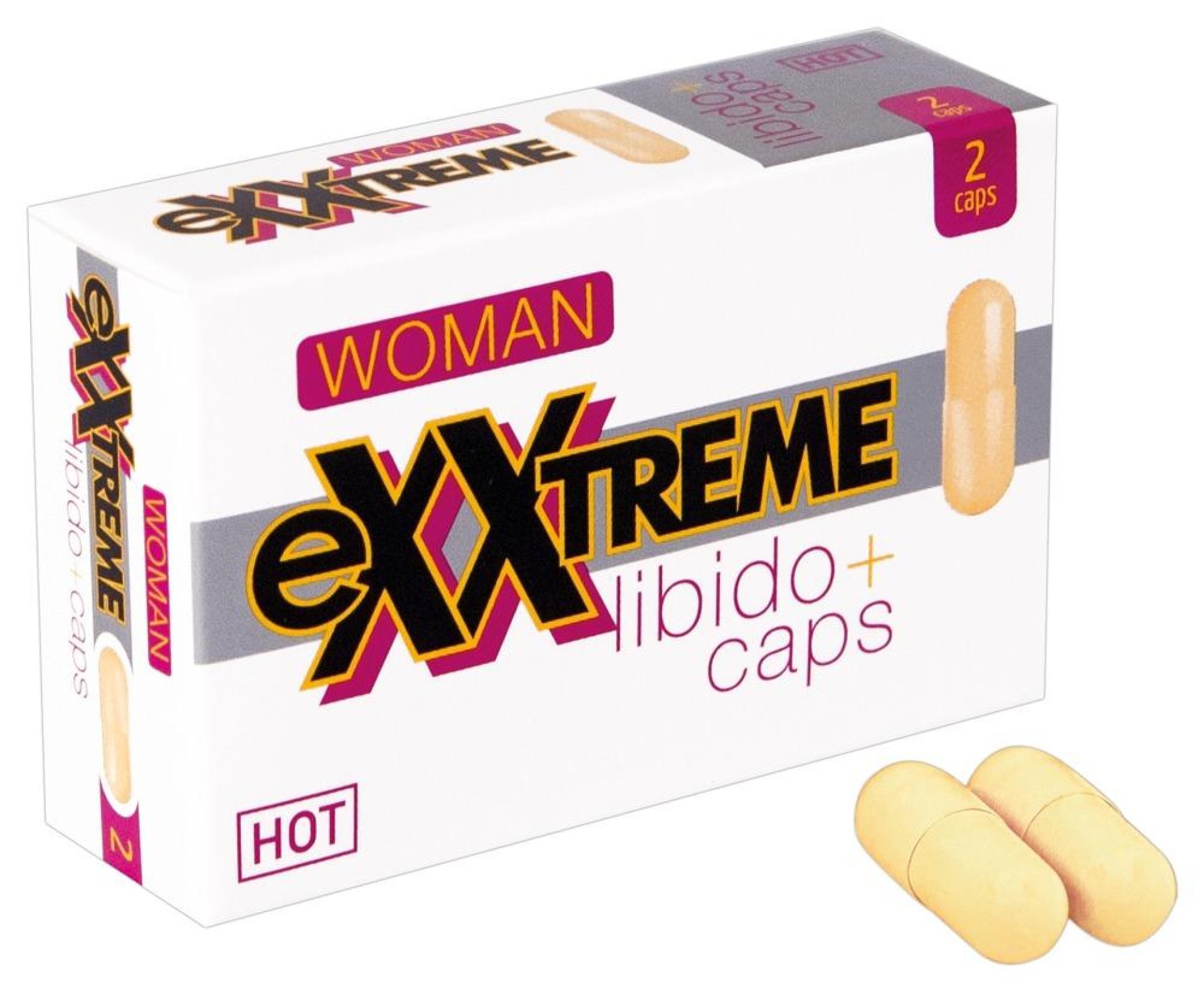 Hot Exxtreme Libido Caps pre ženy - 2 tabl. - doplnok stravy