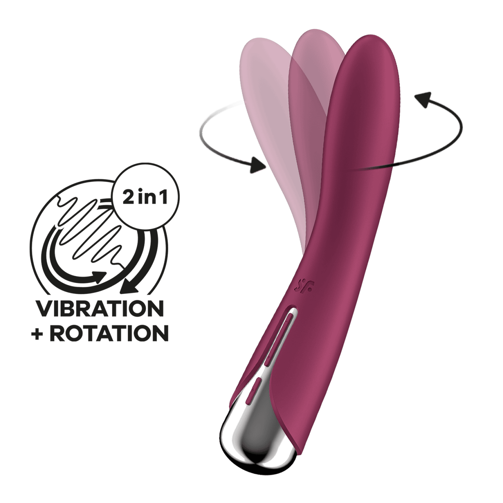 Satisfyer Spinning Vibe 1 vibrátor - vínový