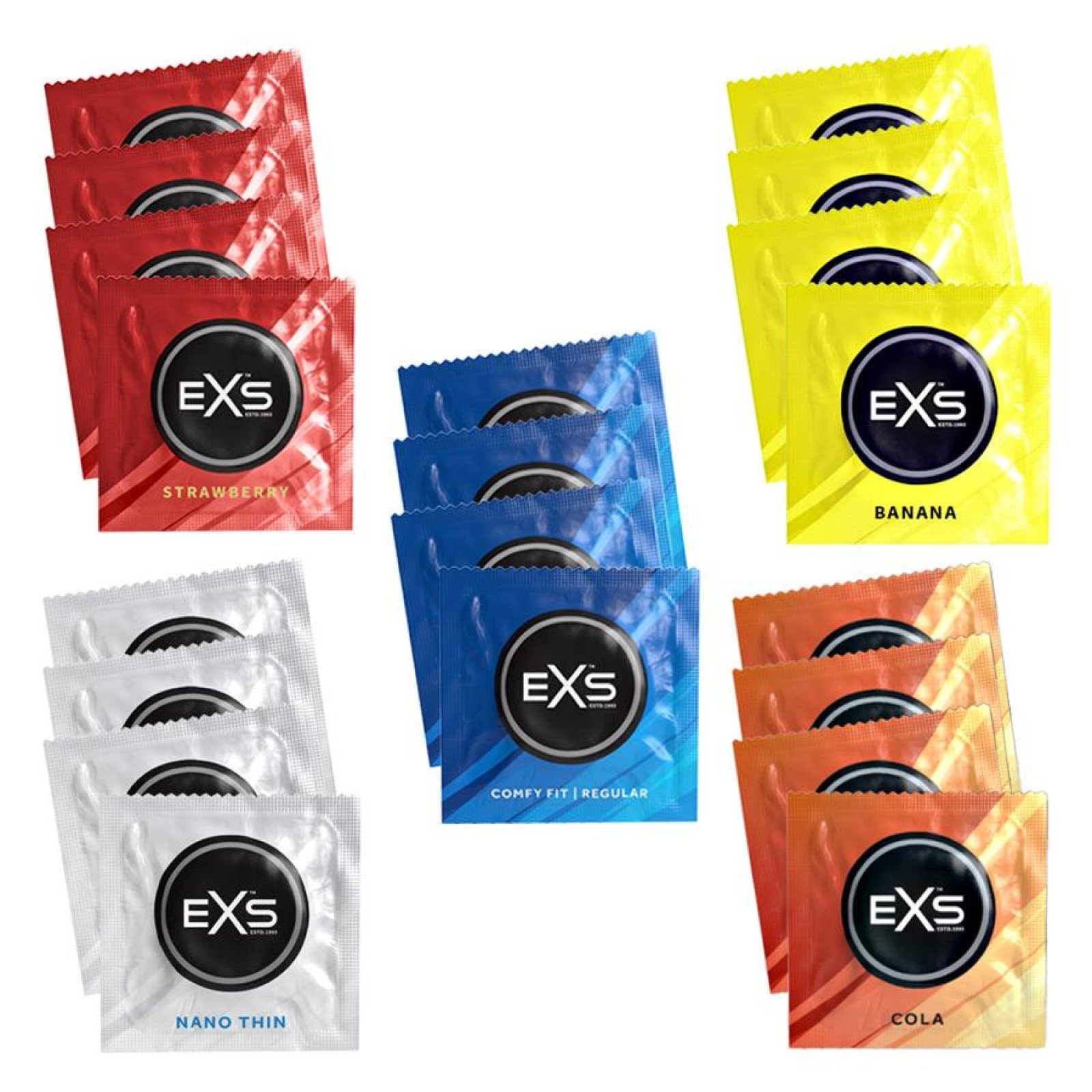 EXS kondómy Mix II. testovacia sada 20 ks