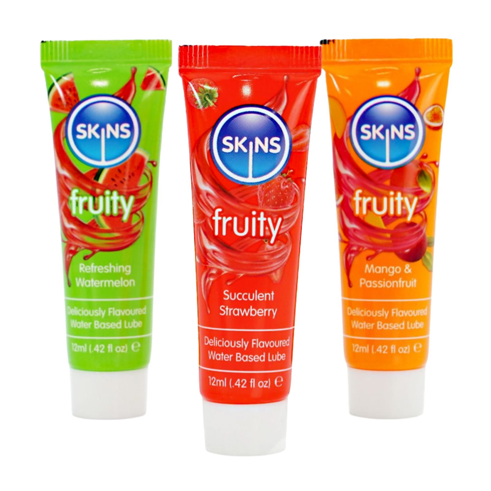 SKINS lubrikačné gély s príchuťou 3 x 12 ml