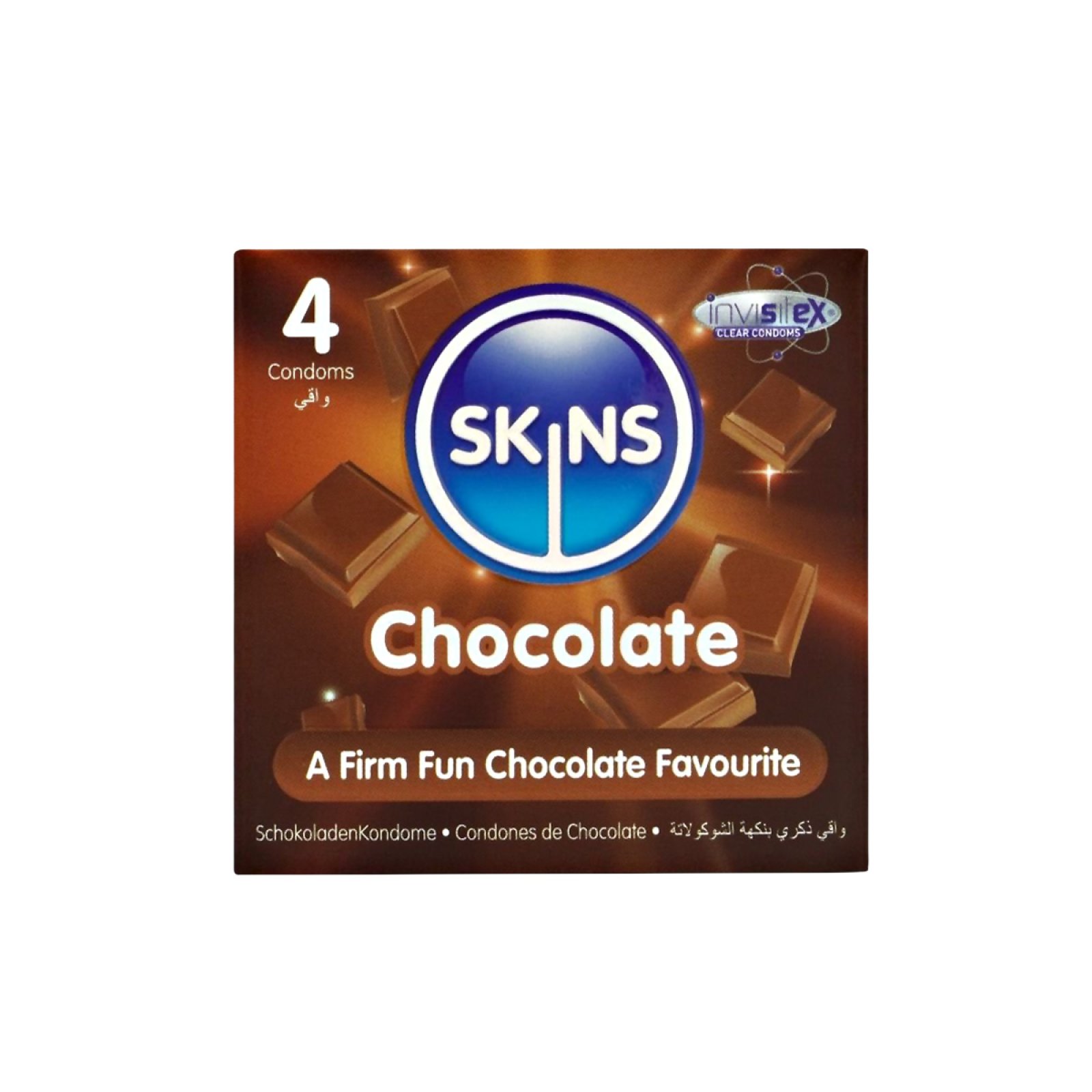 SKINS kondómy Chocolate 4 ks
