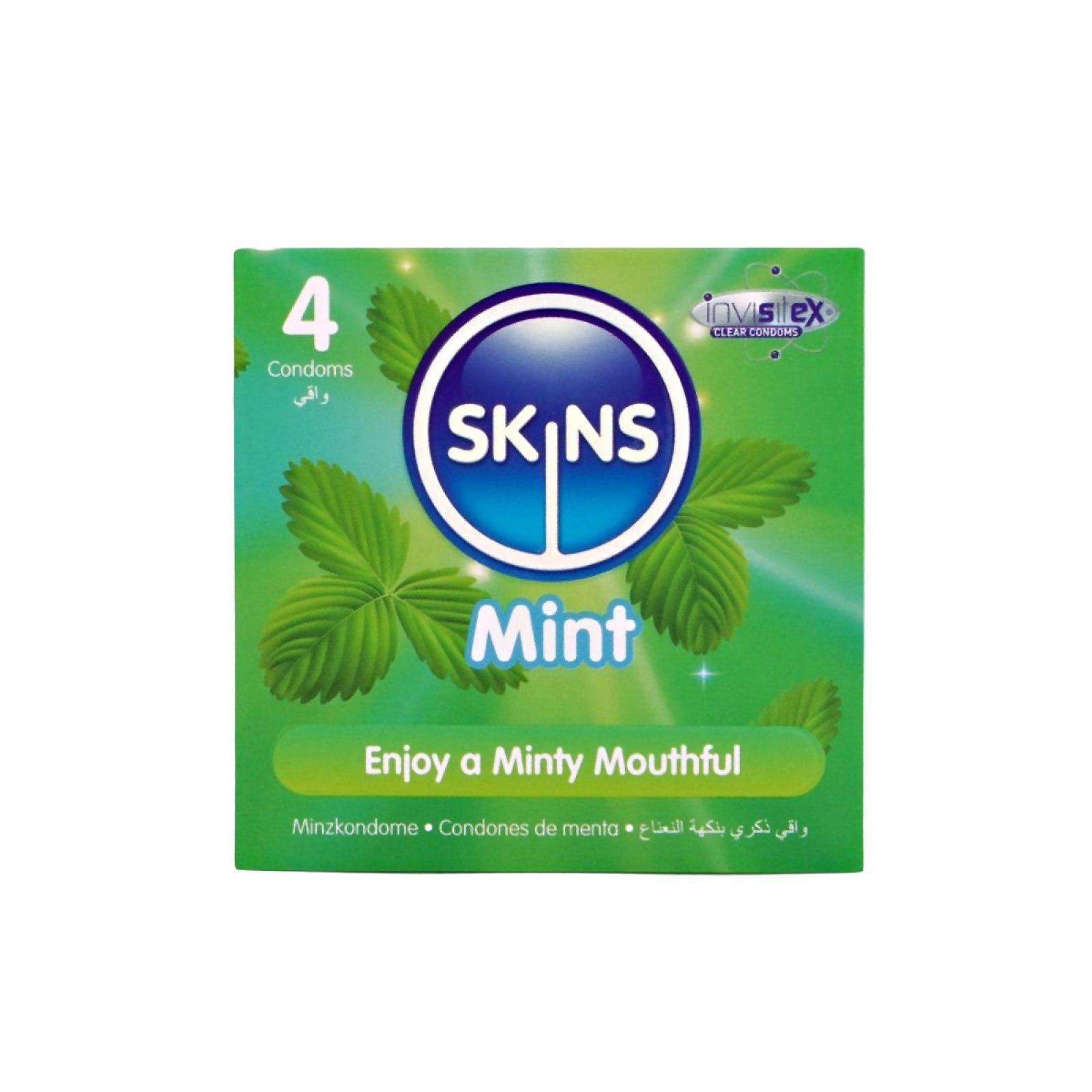 SKINS kondómy Mint 4 ks