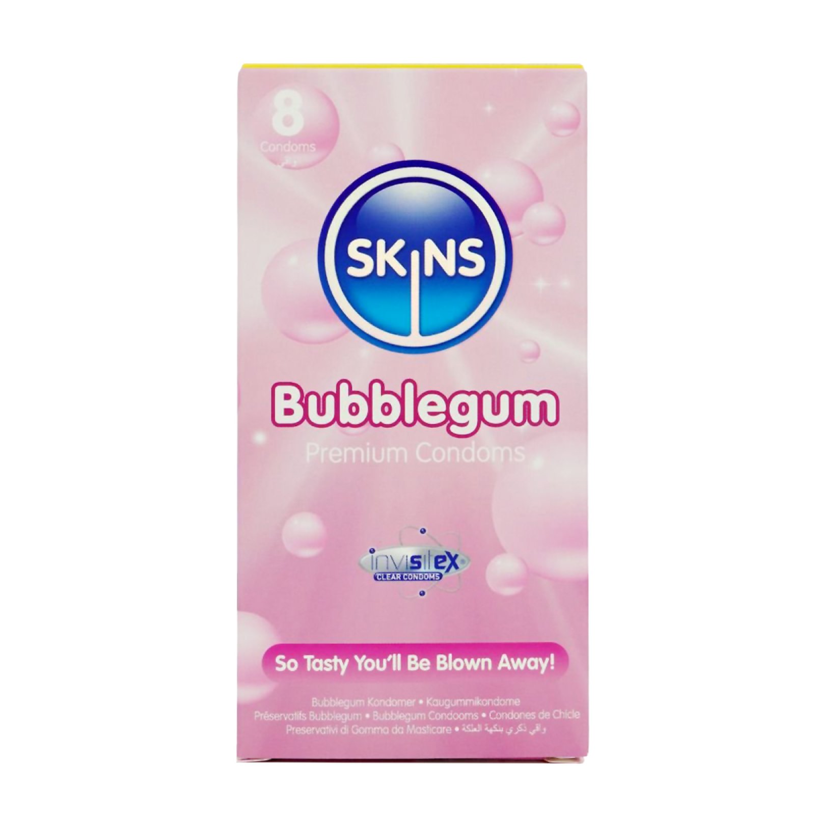 SKINS kondómy Bubblegum 8 ks