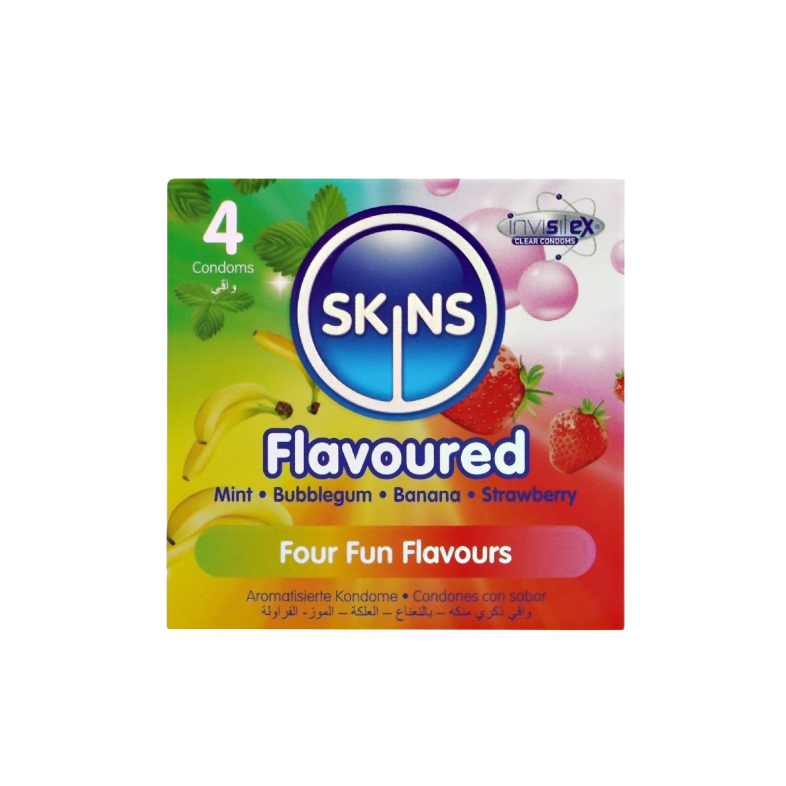 SKINS kondómy Flavours 4 ks