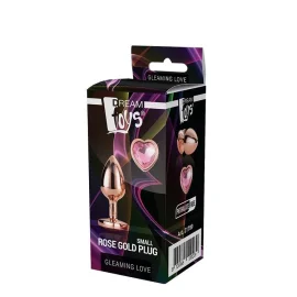 Gleaming Love análny kolík rosegold ružové srdce S