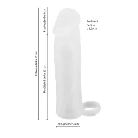 BASIC X Návlek na penis M - transparentný