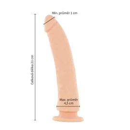 BASIC X Elio silikónové dildo s prísavkou telové