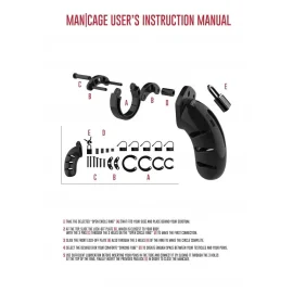 ManCage Model 13 Klietka na penis 6 cm - čierna