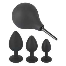 Black Velvets Set 3 análnych kolíkov a sprchy