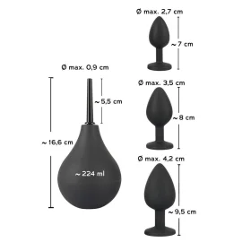 Black Velvets Set 3 análnych kolíkov a sprchy