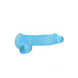 Realrock gélové dildo s prísavkou 15 cm modré
