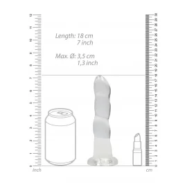 REALROCK Non Realistic dildo 18 cm - transparentné