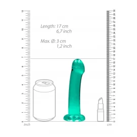 REALROCK Non Realistic dildo 17cm - tyrkysové