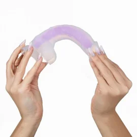 BOOM silikónové dildo svietiace v tme fialové