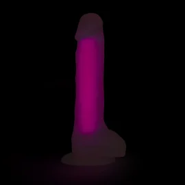 BOOM silikónové dildo svietiace v tme ružové