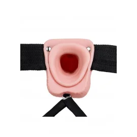 Realrock Hollow Strap-on dutý pripínací penis so semenníkmi 18 cm - telový