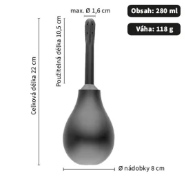 BASIC X análna sprcha so spätným ventilom čierna