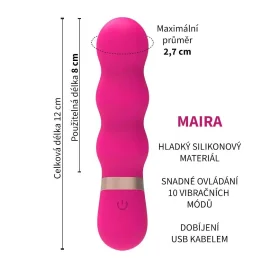 Maira dobíjací minivibrátor ružový