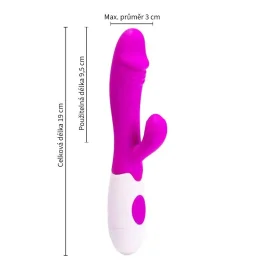 BASIC X Rossela Rabbit multifunkčný vibrátor ružový