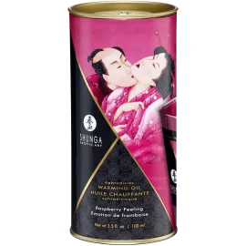 Shunga Hrejivý masážny olej s afrodiziakami - malina 100 ml