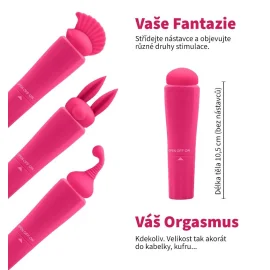 Sweet Breez Vibrátor na klitoris s nástavcami ružový