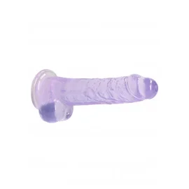 Realrock gélové dildo s prísavkou 19 cm fialové