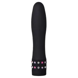 BASIC X Julien minivibrátor zdobený kamienkami čierny