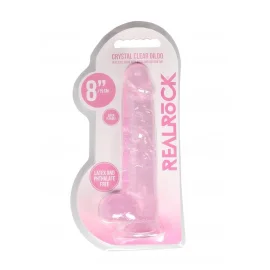 Realrock gélové dildo s prísavkou 19 cm ružové