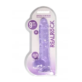 Realrock gélové dildo s prísavkou 22 cm fialové
