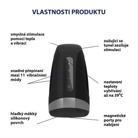 Satisfyer Men Heat vibračný masturbátor