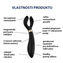 Satisfyer Endless Fun Multifunkčný vibrátor - čierny