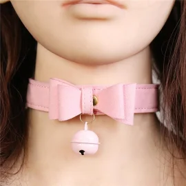 BASIC X JingleBell obojek s rolničkou růžový