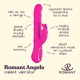 Romant Angela rabbit vibrátor ružový