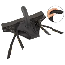Strap-on set nohavičky a dildo - čierny
